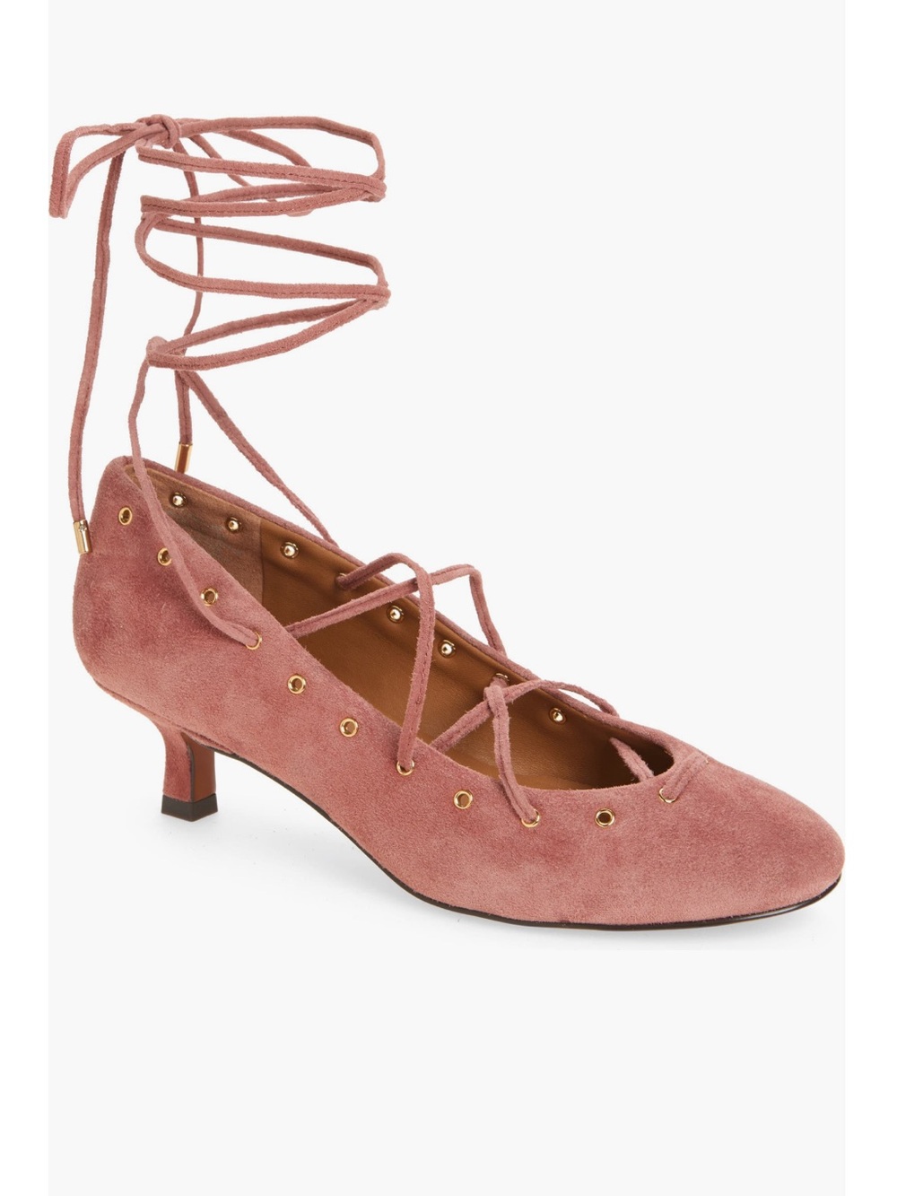 NWT Madewell Lace Up Suede Pump 6.5